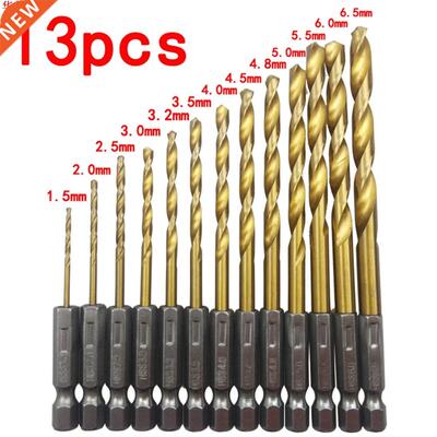 13 pcs/lot HSS haute vitesse acier titane enduit foret ensem