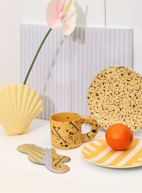 8inch Bamboo Fiber Plate Hand-painted Dinner Plate Tray