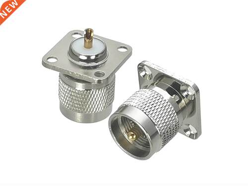 10Pcs SL16 UHF PL259 Male Plug 4 hole with flange soldering
