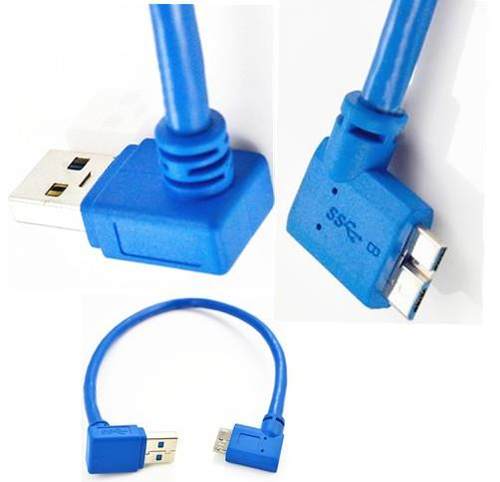 USB 3.0 A male 90 degree Up angle to Micro B 10pin male plug