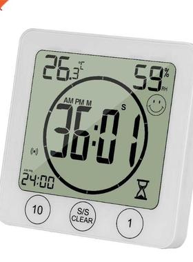 Horloges de salle de bain numériques thermomèt