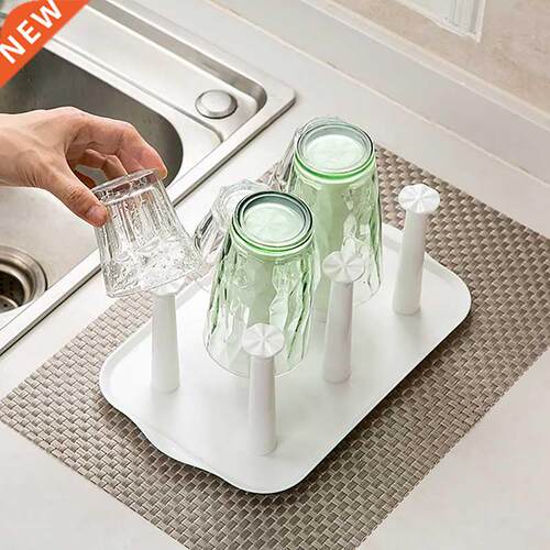 Creative Glass Water Cup Rack Plastic Drainboard Drying Drai
