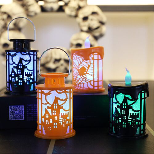 Halloween Party Ghost Castle Ornament Props Candles Pumpkin