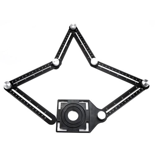 Six-Folding Ruler Multi Angle Alloy Measuring Tool Foldable
