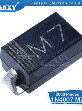 2000PCS DIODE M7 1N4007 SMD 1A 1000V IN4007 Rectifier Diode