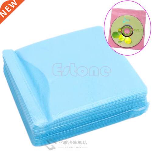 Hot 100pcs CD DVD Disc Double Side Cover Storage Case PP Bag