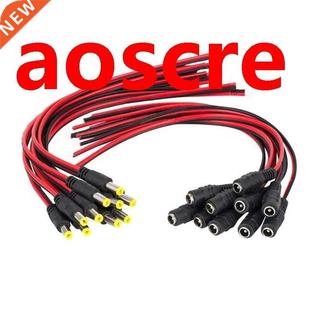 10 Pars DC Power Pgtal Cable Wre,12V 5A Male Female Co