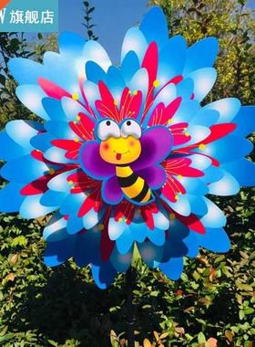 Wind Spinner Three Lyers Sunflower Outdoor Grden Decortio