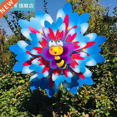 Wind Spinner Three Lyers Sunflower Outdoor Grden Decortio