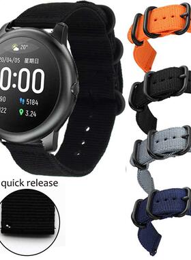 Nylon canvas wrist Strap for Xiaomi haylou solar ls05 Smart