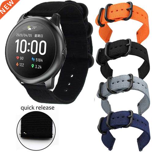 Nylon canvas wrist Strap for Xiaomi haylou solar ls05 Smart