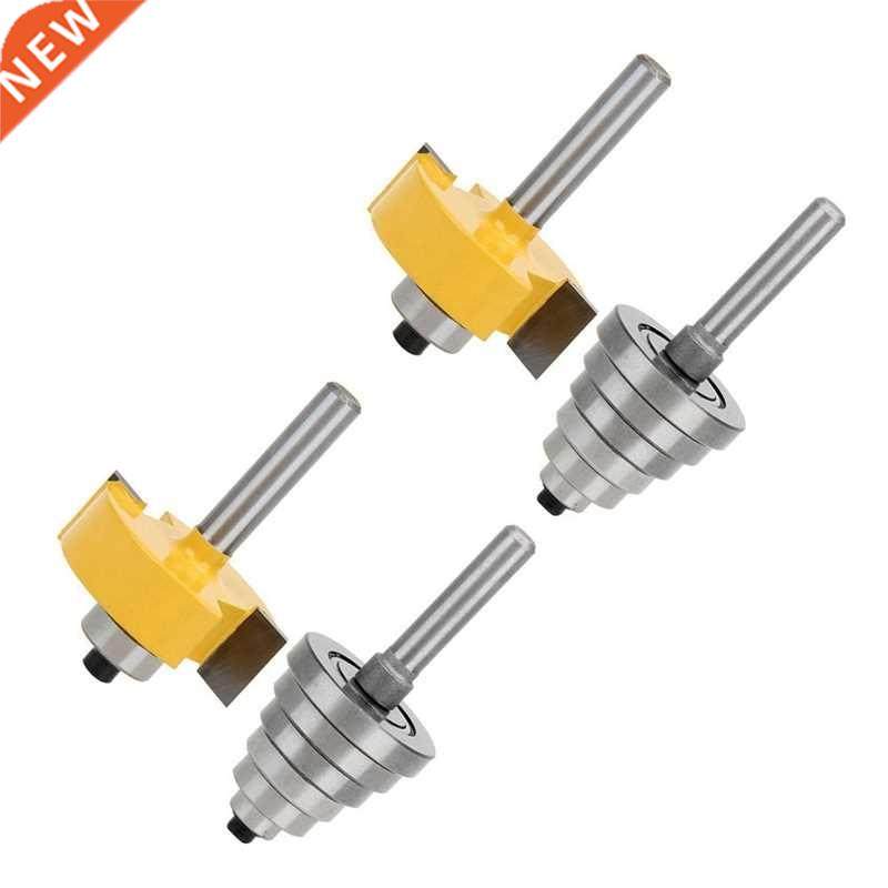 2pcs 1/4 Inch Shank Rabbeting Router Bit with 12 Bearings Se