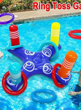 Inflatable Ring Throwing Ferrule Swimming Pool Ring Toss Gam