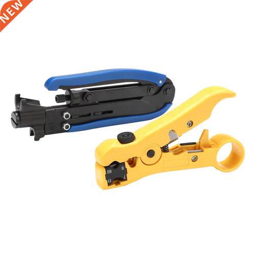 RG6 RG59 RG11 Adjustable Coaxial Cable Crimper Stripper Comp