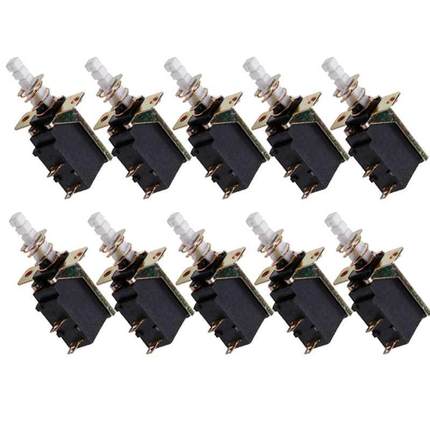 10 Pcs Latching SPST Push Button Power 2Pin Switch SW- Swit