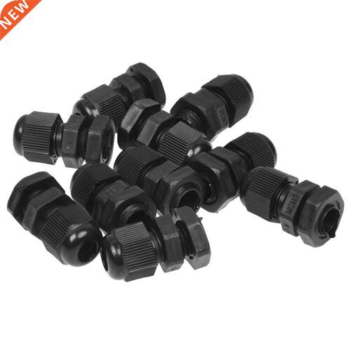 -6.5mm Black Cable Gland Connector 10 Pcs