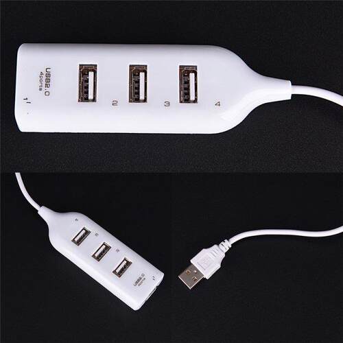 Hot USB 2.0 High Speed 4 Port Splitter Hub Adapter For PC Co