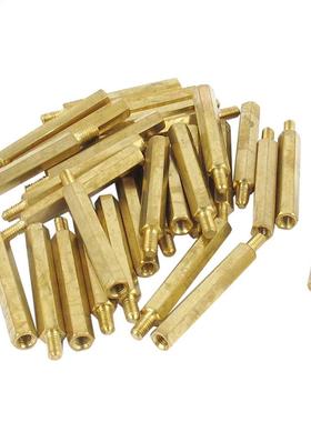 30Pcs M3 3mm Male Female Brass PCB Spacer Hex Stand-Off Pill