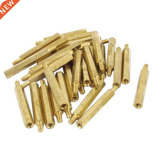 30Pcs M3 3mm Male Female Brass PCB Spacer Hex Stand-Off Pill