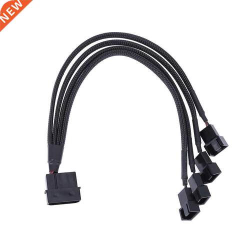 4pin IDE Molex to 4-Port 3Pin/4Pin Cooler Cooling Fan Splitt