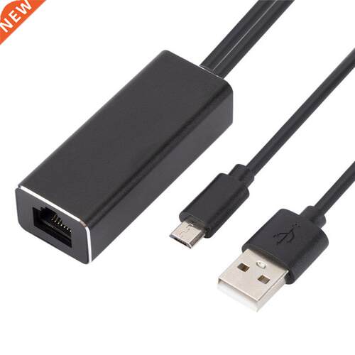 Micro USB to RJ45 Ethernet Adapter with USB Power Supply Cab