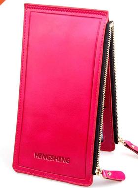 New hot sale fashion high capacity womens wallets solid colo