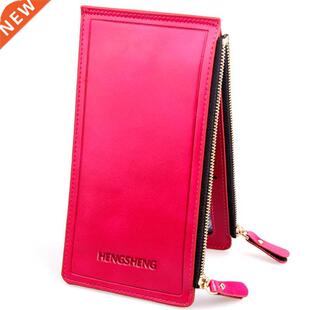 New hot sale fashion high capacity womens wallets solid colo