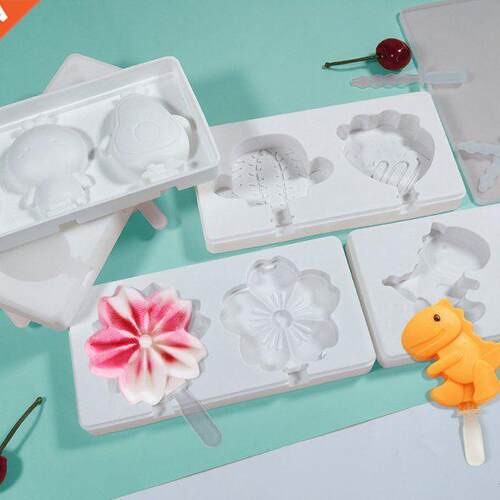 2/ Cell Silicone Ice Cream Mold Popsicle Molds  Homemade