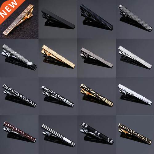 high-end Tie Clip men jewelry luxury Classic gold lase Matte