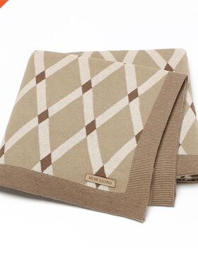 Baby Blanket Cotton Plaid Newborn Girl Boy Bedding Crib Quil