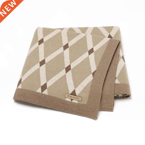 Baby Blanket Cotton Plaid Newborn Girl Boy Bedding Crib Quil