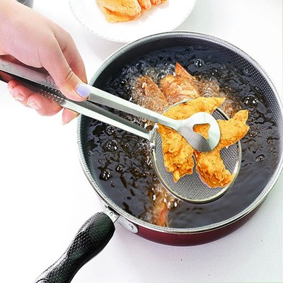 Stainless Steel Filter Colanders BBQ Food Clip Clamp Oil Fry