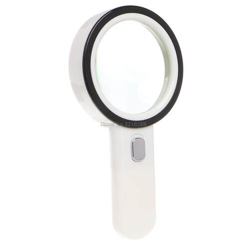 For 12 LED Light 10X Magnifier Reading Magnifying Glass Lens