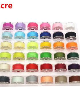 6 Grid Transparent Bobbin Storage Box Colorful Bobbin Threa