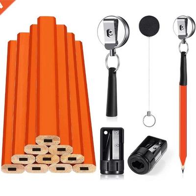 Anti-rust Flat Octagonal Carpenter Pencils Hard Black Carpen