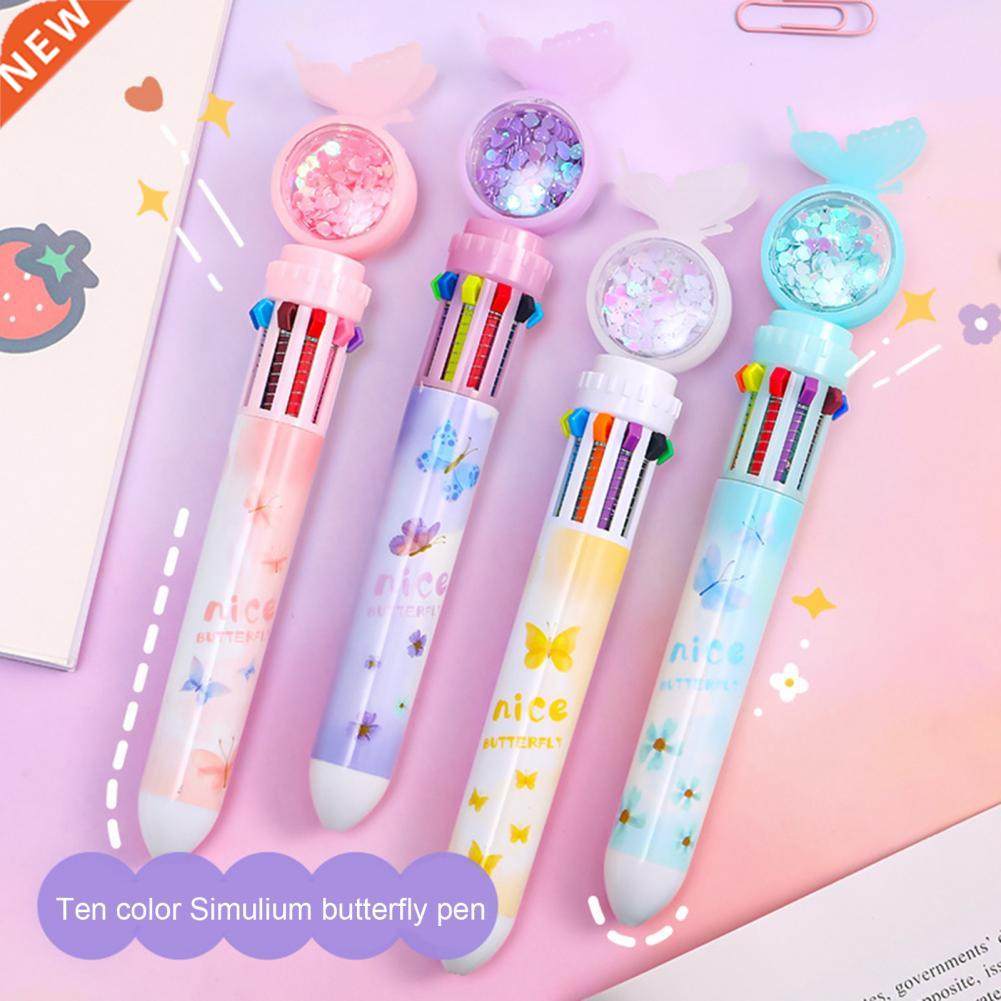 Multfuncton Good 10 n 1 Cartoon Retractable 0.5mm Ballpo