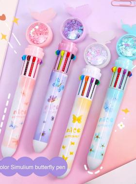 Multfuncton Good 10 n 1 Cartoon Retractable 0.5mm Ballpo