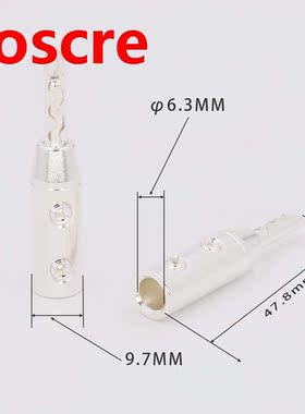 4Pcs Audio speaker cable banana plug Silver Plated BFA Conne