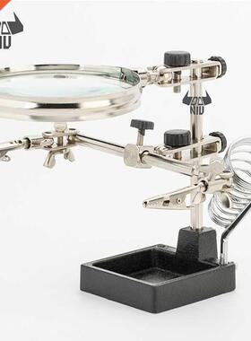 Welding Magnifying Glass X lens Auxiliary Clip Loupe Deskto