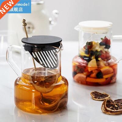 Nordic Style Ceramic Pot Heat-Resistant Glass Coffee Pot Fru