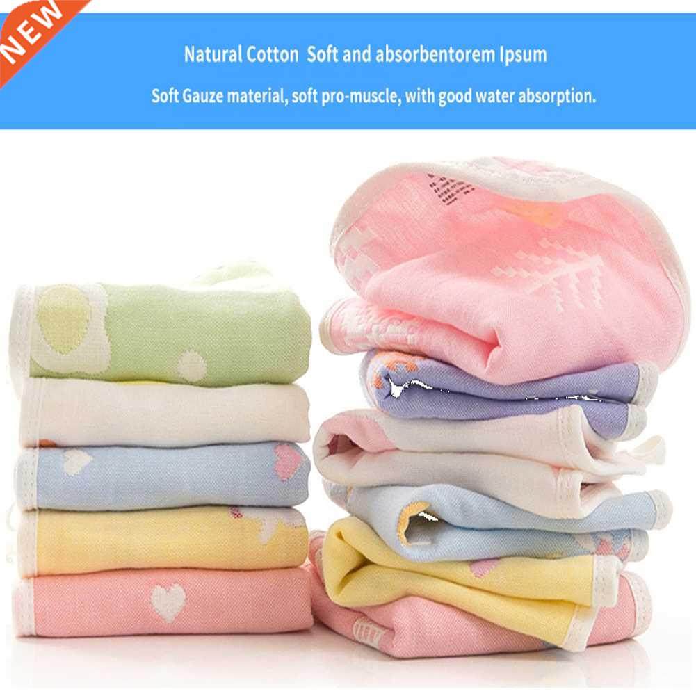 Cotton Newborn Baby Bathing Towels Square 6 Layers Cartoon