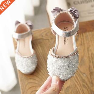 New Kids Leather Shoes Girls Wedding Shoes Children Princess