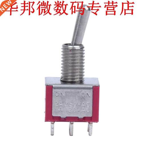 10 x Toggle Dpdt OP Poste Op Twee Rode 2A 250 V 5A 120 V