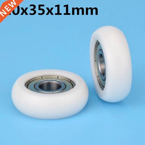 1Pcs 10x35x11 mm Nylon Plastc Wheel Wth Bearngs Rollng m