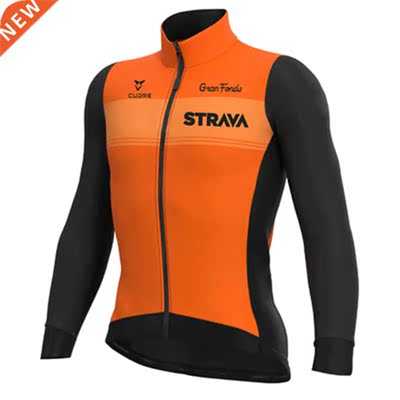 Men STRAVA Cycling Jerseys 2021 Long Sleeve Cycling Shirts B