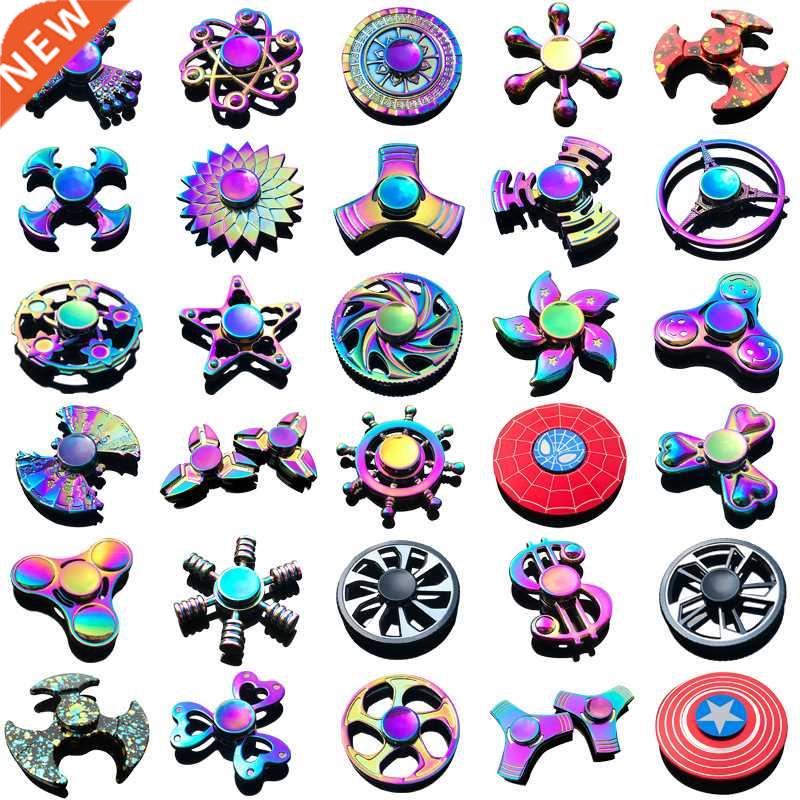 NEW Metal Fidget Spinner Toys AntiStress Alloy Finger Go R
