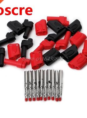 10Pcs 4mm Male Sheath Stackable Banana Plug Wire Solder Conn