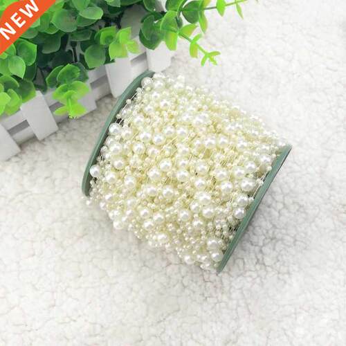 5M/Lot Gold/White/Silver Fishing Line Artificial Pearls Bead