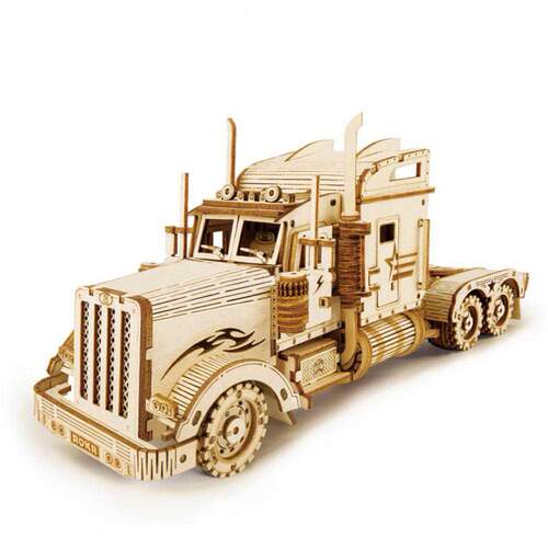 286pcs Wooden 3D Retro Truck Jigsaw Mechanical Model Crafts