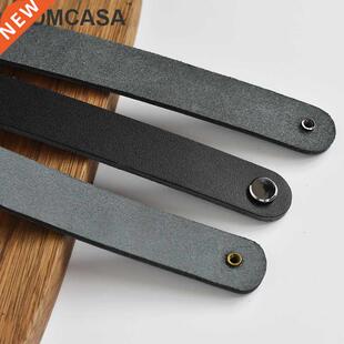 Black Leather Knobs Cupboard Shoe Cabinet Cowhide Pulls Ha